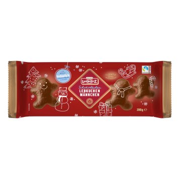 Lambertz Lebkuchenmännchen umhüllt mit Vollmilchschokolade 200g