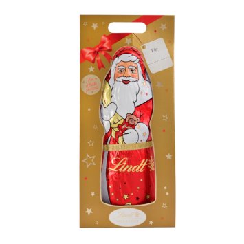 Lindt Weihnachtsmann aus Vollmilchschokolade von Hand gewickelt 1000g