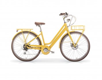 Elektro-Citybike LA RUE 2.0, matt mustard