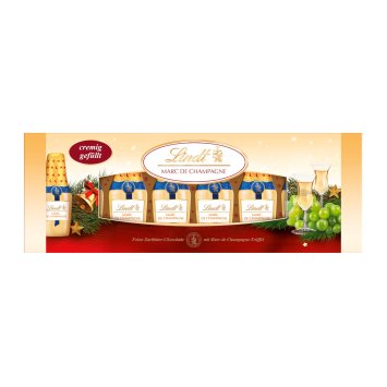 Lindt Marc de Champagne Schokoladen Fläschchen gefüllter Genuss 131g