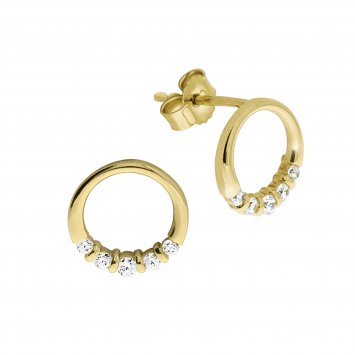 Ohrring 375/- Gelbgold Zirkonia