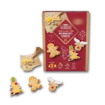 Lambertz Weihnachts Cookies Dekor Set feines Mürbegebäck 500g
