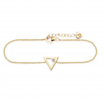 Armband 925 Sterling Silber gelb vergoldet Zirkonia Dreieck
