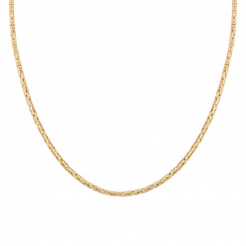 Collier 925 Silber vergoldet Königskette diamantiert