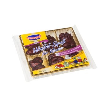 Kuchenmeister Waffelspass Winter mit Schaumfüllung Packung 100g