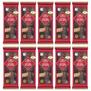 Lambertz Aachener Nuss Honig Saftprinten Zartbitter 100g 10er Pack