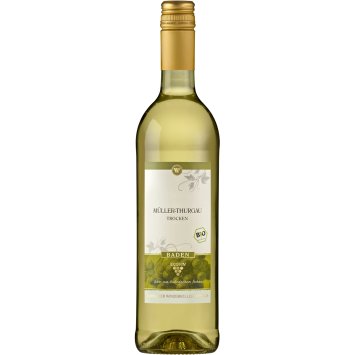 Bio Baden Müller Thurgau trockener Weißwein Qualitätswein 750ml