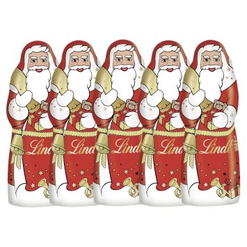Lindt Weihnachtsmann aus Alpenvollmilch Chocolade 40g 5er Pack
