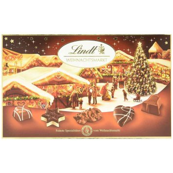 Lindt Weihnachtsmarkt Pralinen aus Vollmilch Schokolade 130g