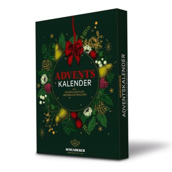 Schladerer Adventskalender Edle Mischung Pralinen mit Alkohol 255g