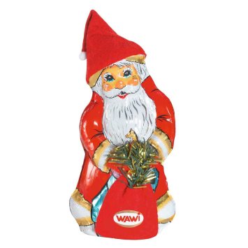 Wawi Weihnachtsmann mit Sack Hohlfigur Vollmilchschokolade 200g