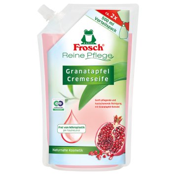 Frosch Reine Pflege Cremeseife mit Granatapfel Nachfüller 6er Pack