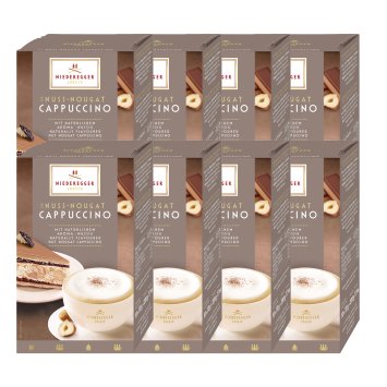Niederegger Kaffeepulver Nuss Nougat Cappuccino 220g 8er Pack