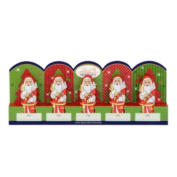Lindt Mini Weihnachtsmänner mit Perforation Milch 50g 5er Pack