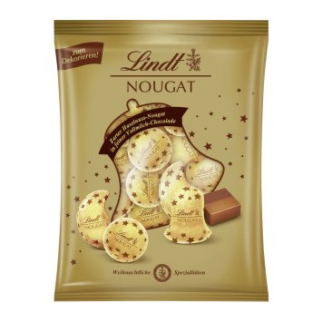 Lindt Nougat Baumbehang Pralinen aus Vollmilchschokolade 100g