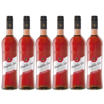 Rotwild Dornfelder Rose lieblich rote Trauben 750ml 6er Pack