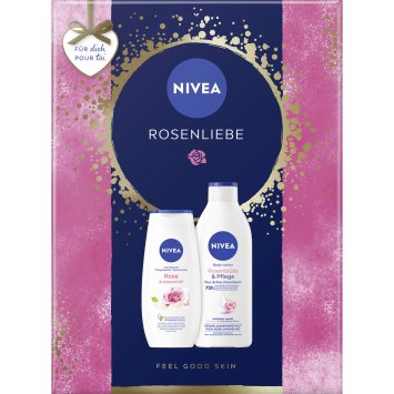 NIVEA Geschenkset Rosenliebe Duschpflege und Body Lotion 2tlg