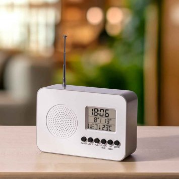 Ihr Geschenk: Radio mit Uhr und Thermometer
