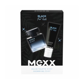 Mexx Geschenkpackung Black for Man EDT 30ml & Showergel 50 ml Packung