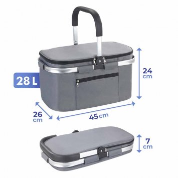 Einkaufskorb mit Kühltasche