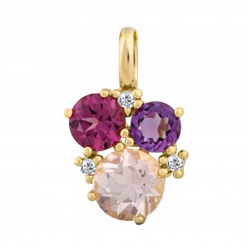 Anhänger 585 Gold mit echten Steinen