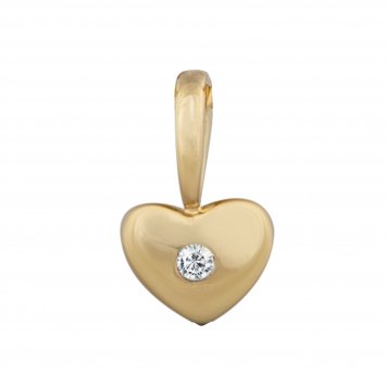 Anhänger 585 Gold Herz-Motiv mit Brillant 0,01ct.