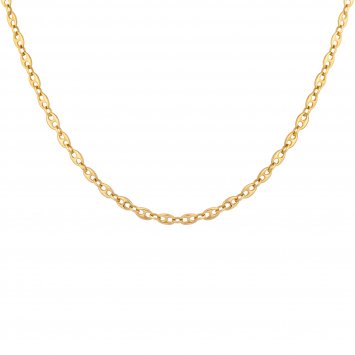 Collier 925 Silber vergoldet Kette Y-Kette Kaffeebohnenkette