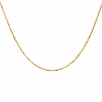 Collier 925 Silber vergoldet Panzerkette rund