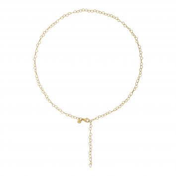 Collier 925 Silber vergoldet Herzchenkette Y-Kette