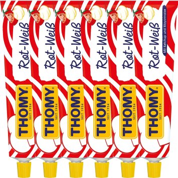 Thomy Rot Weiß Ketchup und Mayonnaise Doppelter Genuss 200ml 6er Pack