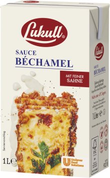 Lukull Bechamel Sauce cremig fein als Basis für Aufläufe und mehr 1000ml