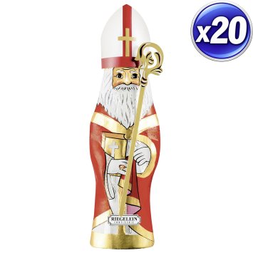 Riegelein St Nikolaus aus Vollmilchschokolade 140g 20er Pack
