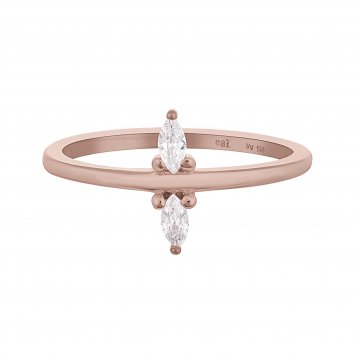 Ring 925 Silber rosévergoldet mit Zirkonia