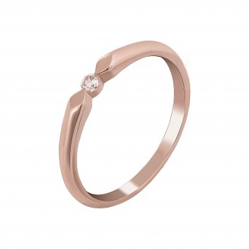Ring 925 Silber rosévergoldet mit Zirkonia