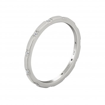 Ring 925 Silber rhodiniert mit Zirkonia Stacking
