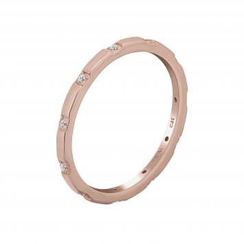 Ring 925 Silber rosévergoldet mit Zirkonia Stacking