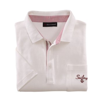 Maritimes Polo-Shirt, Weiß