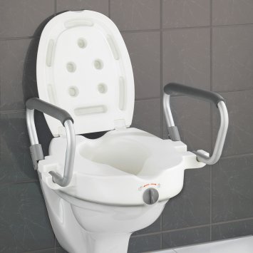WC-Sitzerhöhung mit Stützgriffen