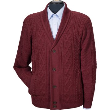 Schalkragen-Strickjacke