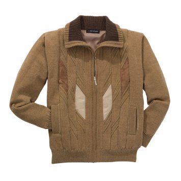 Chenille-Strickjacke