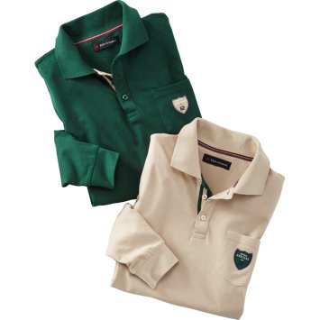 Langarm-Poloshirt