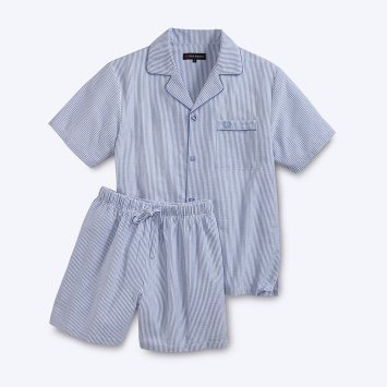 Seersucker Sommer-Pyjama