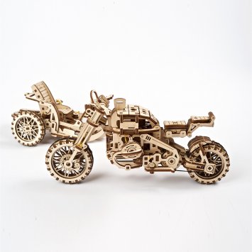 Holzmodell Motocross-Bike