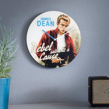 Glas-Wanduhr "James Dean"