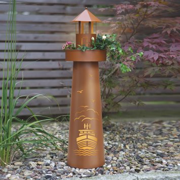 LED-Leuchtturm mit Pflanzring