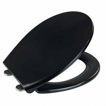 Schwarzer WC-Sitz