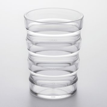 Rillenbecher mit 2 Deckeln