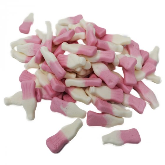 Fruchtgummi Milchshake Flaschen weiche weiß rosa Bottles 300g