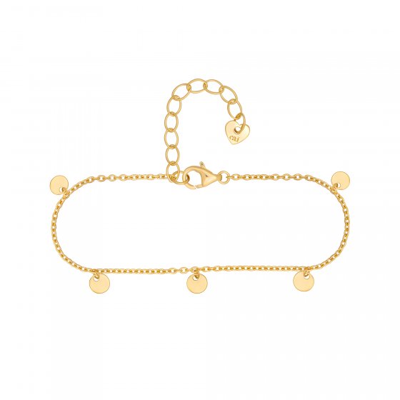 Armband 925 Silber vergoldet Anhänger Plättchen 