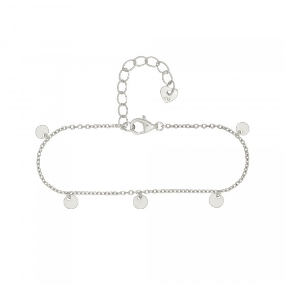 Armband 925 Silber rhodiniert Anhänger Plättchen 